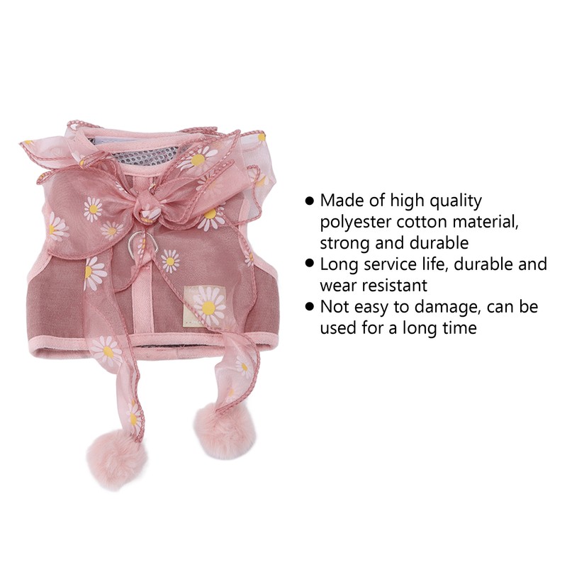 Cat Harness and Leash Set Breathable Fairy Bowknot Vest Cat