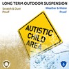 BTHUKO Autistic Child Area Heavy Duty Aluminum Warning Sign 12"