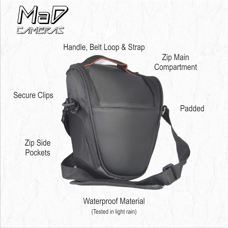 MaD Cameras Padded Camera Shoulder Carry Bag for Digital SLR