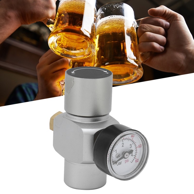 Mini CO2 Gas Regulator with CutOff Switch MFL3/8in to TR21x4