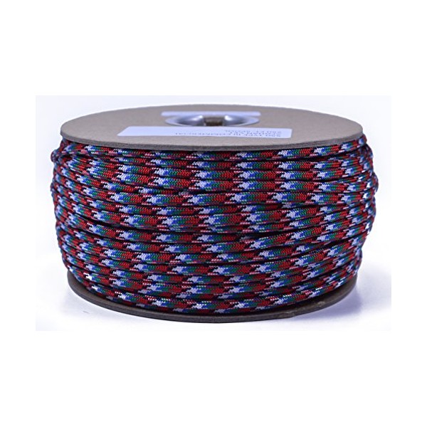 Bored Paracord - 1', 10', 25', 50', 100' Hanks & 250', 1000' Spools of Parachute 550 Cord Type III 7 Strand Paracord Well Over 300 Colors - Afghanistan Veteran 2 - 100 Feet