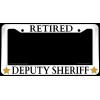 OwnTheAvenue Retired Deputy Sheriff Support Law Enforcement White License Plate