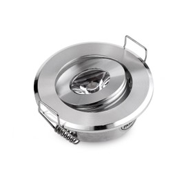 JOYINLED Pack of 10 Mini LED 2" Recessed Spotlight Cabinet Lighting 1x3W Chrome Color 3W Warm White 3000K + Led Driver