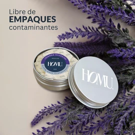 Homu | Refill 3 Piezas Desodorante Natural Zero Waste Lavanda Silvestre Regular - Fórmula original para todo tipo de piel (con Bicarbonato de sodio) - Cont. 55 grs. Por pieza (Refill 3 piezas (Lavanda Silvestre Regular))