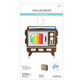 Spellbinders 3D Vignette Retro Television