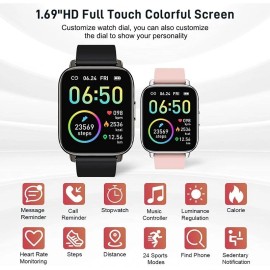 Nerunsa Smart Watch Your Fitness Tracker X003DL64DV Black