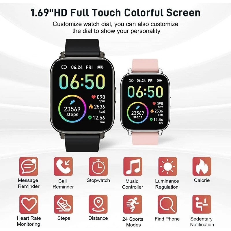 Nerunsa Smart Watch Your Fitness Tracker X003DL64DV Black
