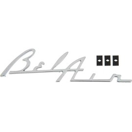 Chrome Script Bel Air Dash Emblem Fits 1955-1956 Chevy Bel Air Models USA Made