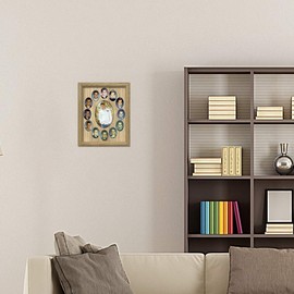 Northland School Years Picture Frame K-12 | Classic Oval Collage | School Days Graduation Frame | Affordable | Holds Twelve 2" x 3" Photos and 5" x 7" K to 12 Photo | Unfinished Frame Unfinished Mat