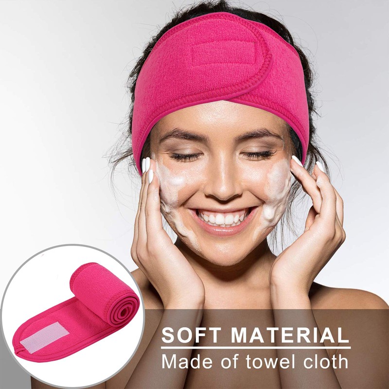 Whaline Diadema facial de spa para maquillaje, diadema de tela
