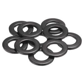 sourcing map 10 Pcs M12 Black Flat Washers, 24mm Outer Diameter, 304 Stainless Steel Metal Washer for Screws Bolts