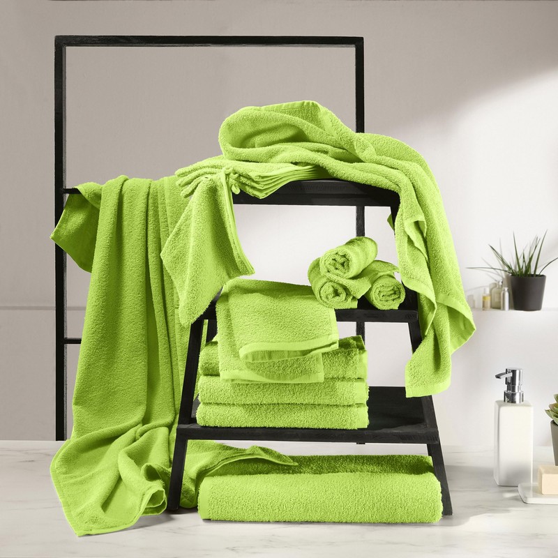 REDBEST Duschtuch Oceanside 8er-Pack Walk-Frottier apfelgrün Größe 70x140 cm