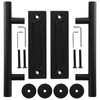 Peohud 2 Pack Sliding Barn Door Handle, Carbon Steel Pull