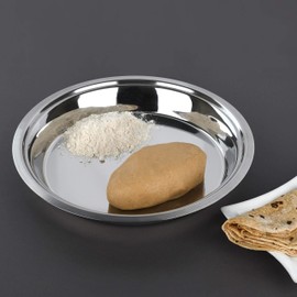 Sumeet Heavy Stainless Steel Parat (3.6 liter, 35.5Cm) Silver