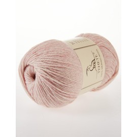 TEHETE 100% Merino Wool Yarn for Knitting 3-Ply Luxury Warm Soft Lightweight Crochet Yarn(Light Pink,3Balsl)