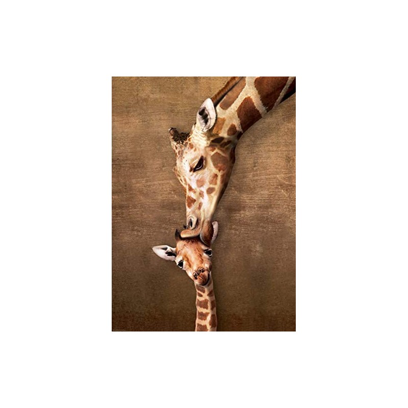 Giraffe Mother's Kiss Puzzle, 500-Piece