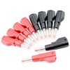 10sets Retractable Sheath 4mm Banana Plug Connectors Stackable Wire Solder