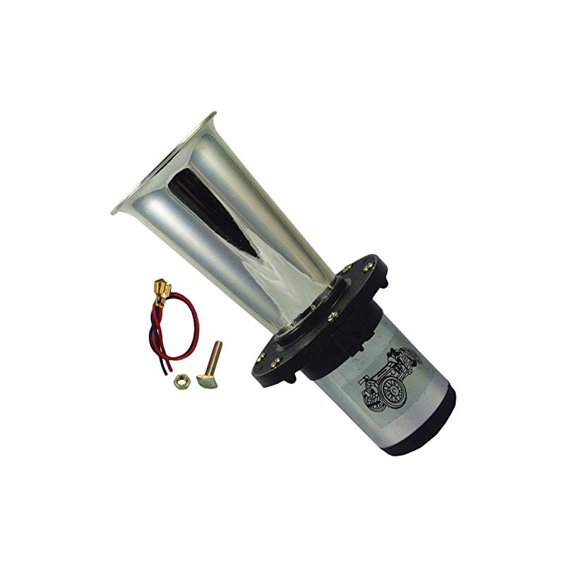 Universal 12V Chrome Car Horn Hot Rod Antique Vintage Klaxon