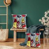 Pilmandu Pack of 2 Decorative Square Pillowcase Abstract Art Embroidered