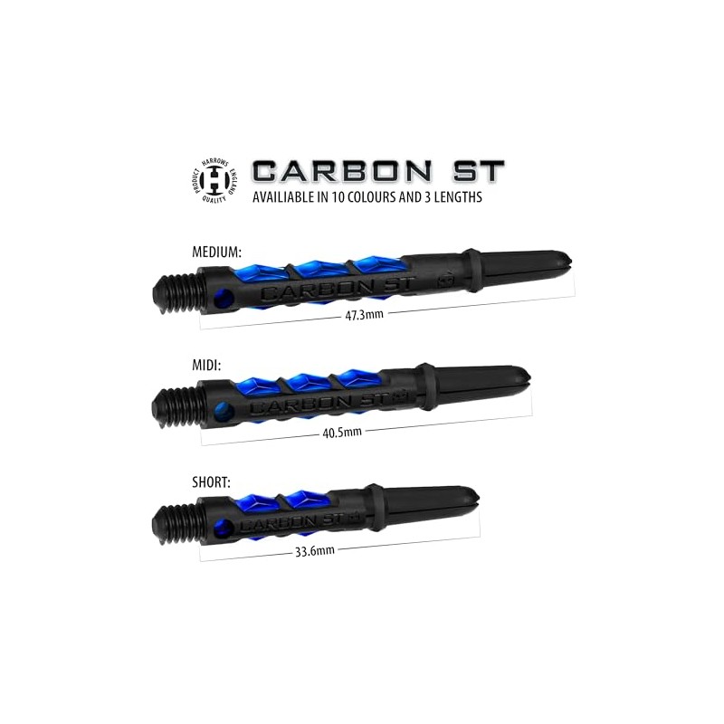 Harrows Darts 3 x Sets of Carbon ST Dart Stems