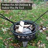 40" Fire Log Tongs Firewood Grabber and Fire Poker Set,Large