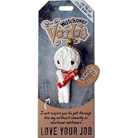 Watchover Voodoo - String Voodoo Doll Keychain – Novelty Voodoo Doll for Bag, Luggage or Car Mirror - Love Your Job Voodoo Keychain, 5 inches