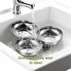 Cluster Serving Bowls 3 in 1 Silver Stainless Steel Snack