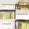 FUTASSI P3 Plus Rolling Clothes Rack, Clothing Racks for Hanging