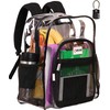 Clear Backpack Heavy Duty has TSA Lock, 2-Way Zipper. PVC