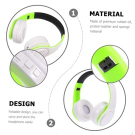 SHINEOFI Over Ear Wireless Headset Foldable Design with Aux Noise Cancelling for for Travel and Daily Use