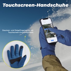OOZi Winter Gloves for Men and Women, Touchscreen Thermal Windproof Gloves, Medium Weight Lining for Running, Cycling, Driving, Hiking