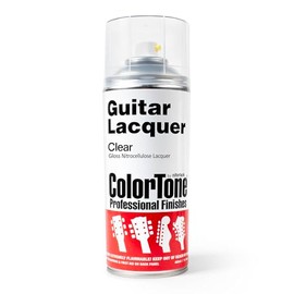 ColorTone Nitrocellulose Guitar Lacquer Spray - Modern Clear Gloss 13oz Aerosol Can - Fast-Drying Professional Wood Finish for Guitar, Bass & Instrument Refinishing