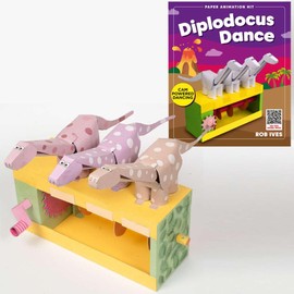Go On Make Me – Animated Paper Craft Kits for Kids & Adults | DIY STEM Activity Sets | Creative, Screen-Free Fun | Ages 8+ (Diplodocus Dance)