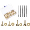 WUTA 40 Piece Copper Rivets Set, Pure Copper Rustproof Leather