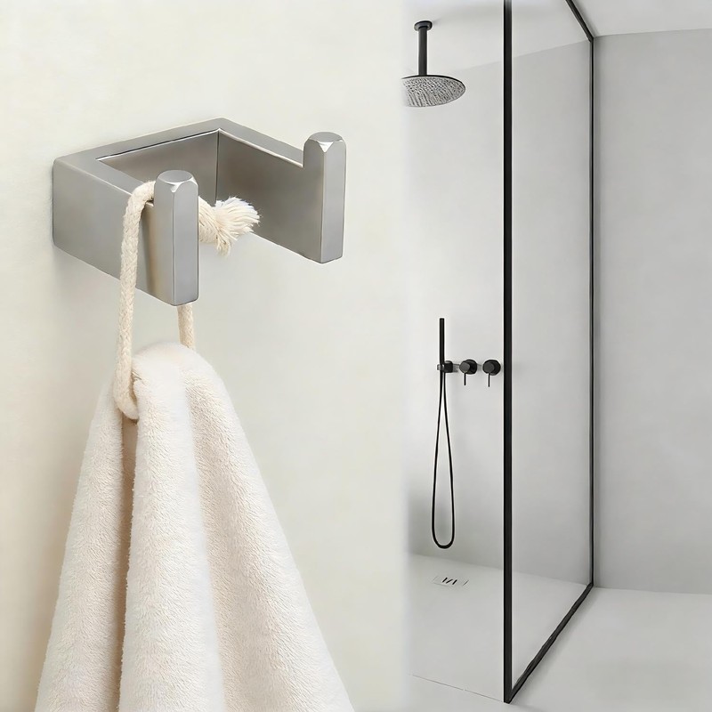 Mgoodoo 2 Pack Double Towel Hook Brushed Nickel 304 Stainless