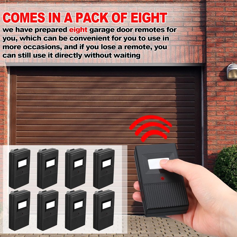 Kingdder 8 Pcs Garage Door Remote Compatible with Linear Delta