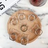 hold-181 Smartphone Ring Clear Transparent Simple Stand Holder Ring Rhinestone