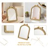 Gold Bow Resin Frame Mirror, Dual-Use Tabletop & Wall Mounted