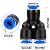 QIMEI-SHOP Pneumatic Connector Y Pneumatic Connector 6 mm Pneumatic Fittings