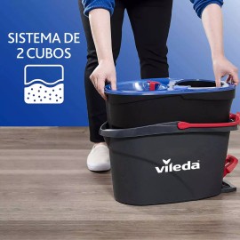 Vileda Trapeador de Microfibra Cubeta con Pedal Vileda Rinse Clean