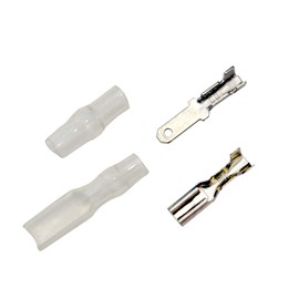 [Set of 10] Flat Terminal Set, Type 110 (0.5 - 1.25 sq) 0.1 inches (2.8 mm), Male/Female with Insulated Sleeve