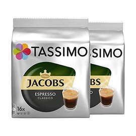 TASSIMO JACOBS "ESPRESSO" x 2 Pack (32 Pods)