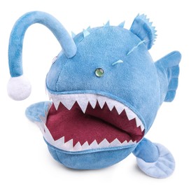 Simulated Anglerfish Plush Toy, Blue Anglerfish Stuffed Animal Doll Ocean Animal for Children's Birthday Gift, Home Decoration