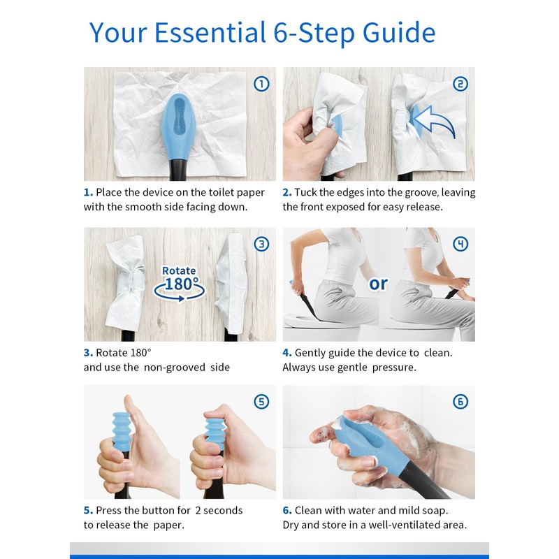 ANNND Bottom Buddy Wiping Aid – Upgraded Toilet Tissue Aids