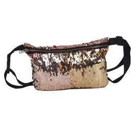 YEKEYI Reversible Mermaid Sparkling Sequins Glitter Belt Waist Bag Handbag Wallet Purse Case Cosmetic Makeup Bag Waist