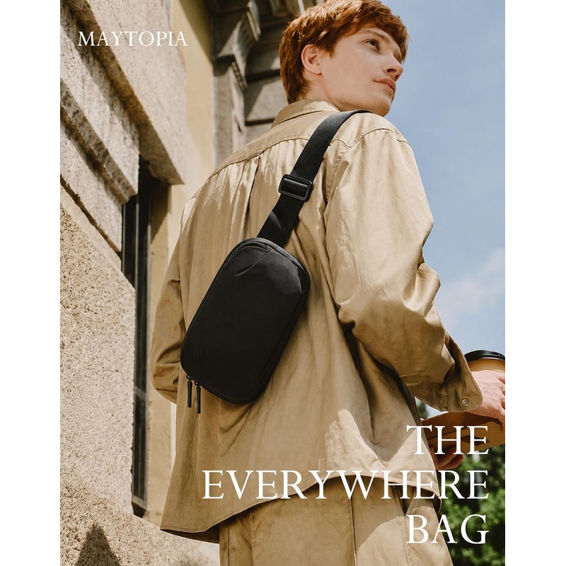 Small Crossbody Bag for Women Men, Fanny Pack Sling Bag