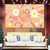 LOONELO Two Groovy Backdrops Banner with 70.8x43.3 inch, Retro Hippie