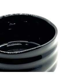 HARU MATCHA - Black Ceramic Matcha Bowl - Green Tea Cup - Traditional Chawan For Ceremony And Daily Use (black, 4.7 x 4.7 x 3)