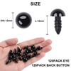 120PCS Plastic Safety Crochet Eyes Bulk with 120PCS Washers for