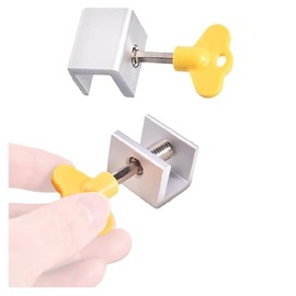 2PCS Fashion Sliding Door Lock - Aluminum Alloy Door Frame Security Lock with Keys,Sliding Window Locks for Children & Anti-Theft - Home, Office and Business (Single Lock)